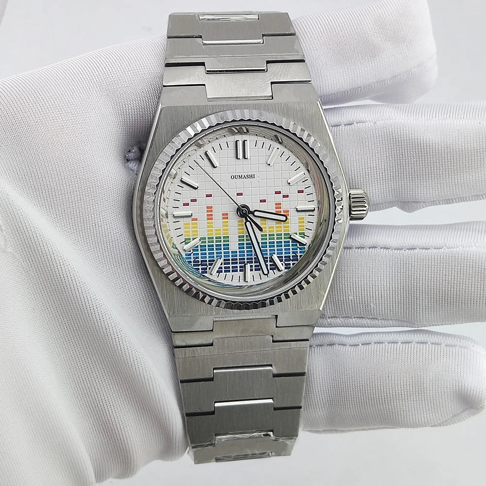 NH35A Watch Luxury 39.6mm Men's Mechanical Automatic C3 Luminous AR Sapphire NH35 100m waterproof Music Festival Watch for men