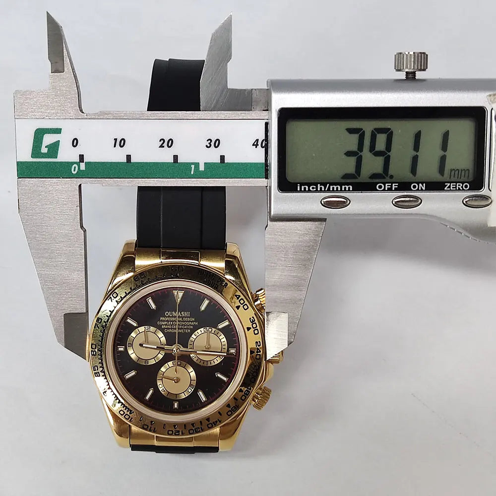 Luxury men's watch gold Chronograph Equation Racing Men Automatic Mechanical Watch Waterproof 10ATM Sapphire 4801 4130 Movement