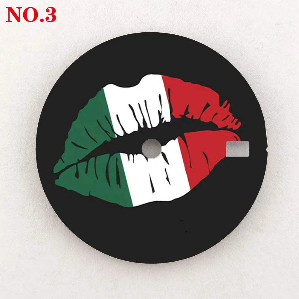 The 28.5mm dial NH35 dial creative color-printed series dial is suitable for NH35/36 movement watch accessories