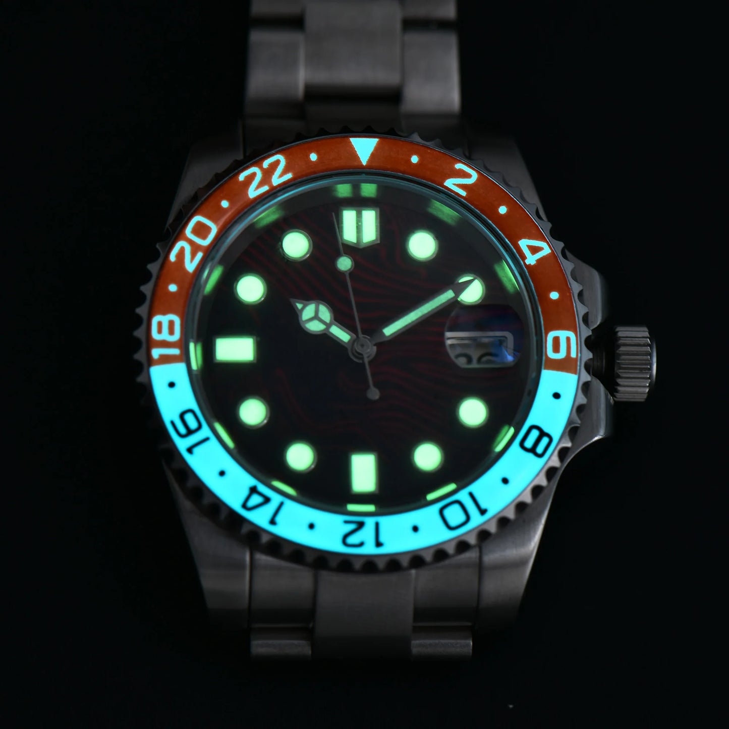 watch 40mm Diver's men NH35A automatic mechanical watch Stainless steel case sapphire glass waterproof 10atm C3 watch