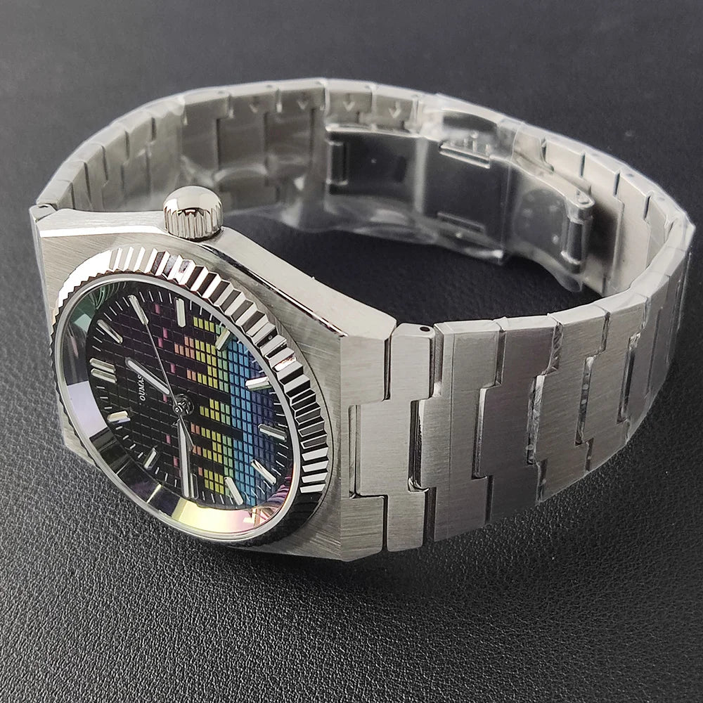 NH35A Watch Luxury 39.6mm Men's Mechanical Automatic C3 Luminous AR Sapphire NH35 100m waterproof Music Festival Watch for men