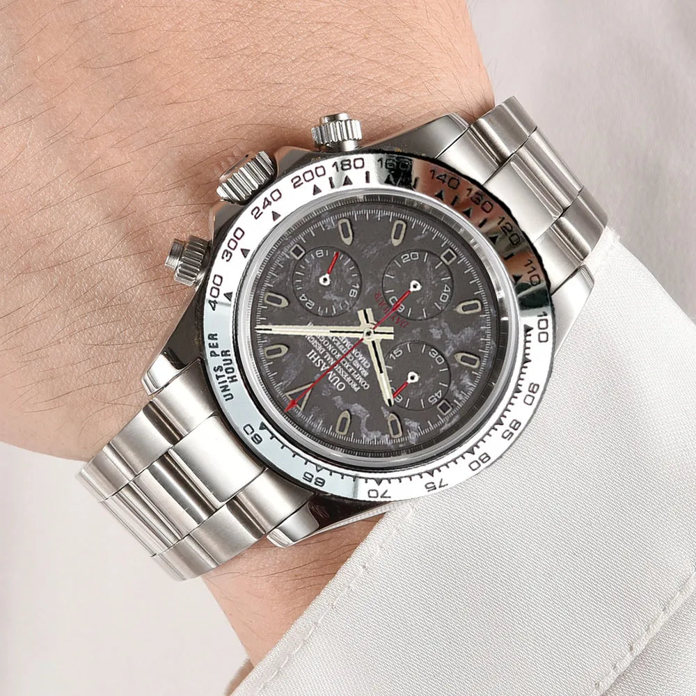 VK63 WATCH Luxury 39mm quartz Chronograph Business Watch Men's VK Series 63 Sport Sapphire Glass Ceramic bezel insert men watch