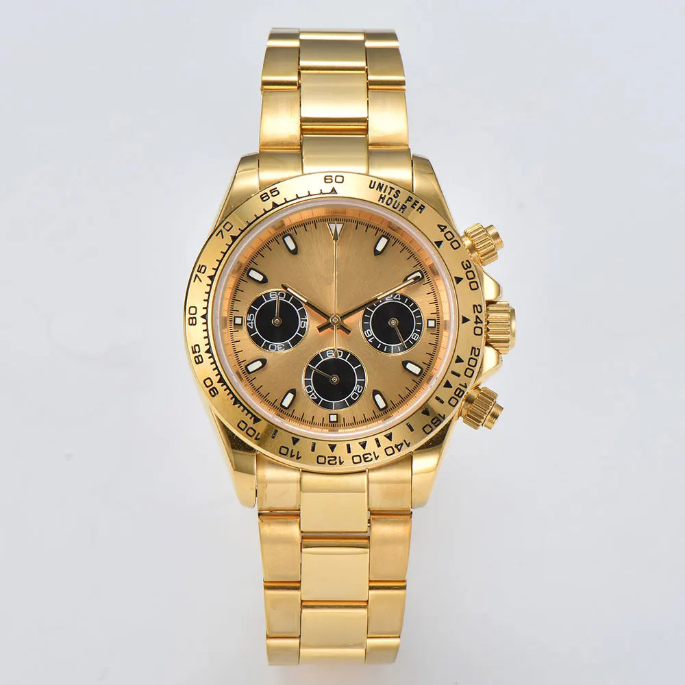 39.3mm Luxury Watch Men's Chronograph New Men's watch Business Watch Men's VK63 Men's Chronograph watch VK63 Waterproof 10ATM