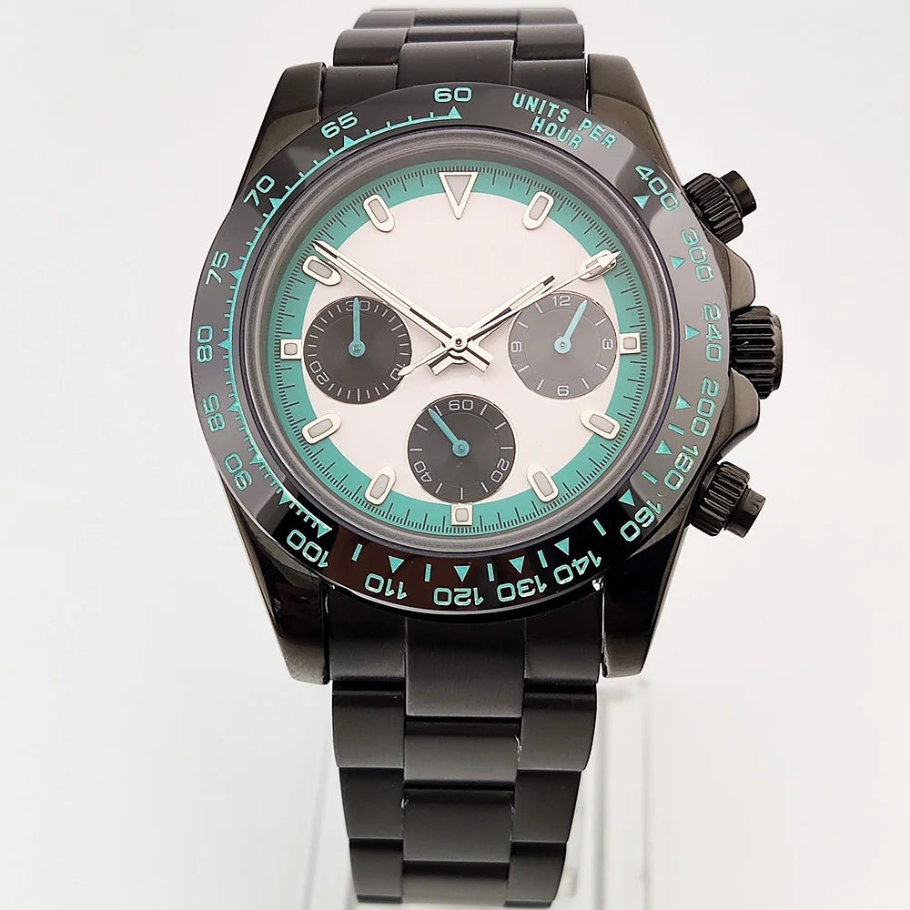 luxury 39.3mm watches VK63 Watch New Custom dial Men's watch Luxury quartz watch VK63 Sport Chronograph Sapphire Glass watch men