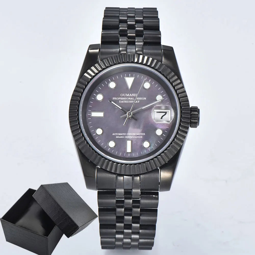 Watches 36mm 39mm NH35 watch Movement Purple Blue Green Gold Mother of Pearl 316 Stainless steel NH35a Mechanical watch for men
