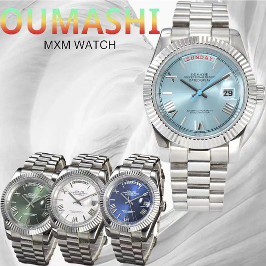 watch 8285 watches for men automatic movement mechanical watches Stainless Steel Sapphire Glass Case Waterproof Watch mens watch