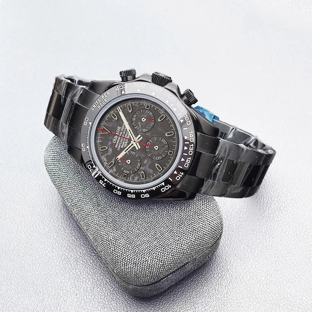 VK63 WATCH Luxury 39mm quartz Chronograph Business Watch Men's VK Series 63 Sport Sapphire Glass Ceramic bezel insert men watch
