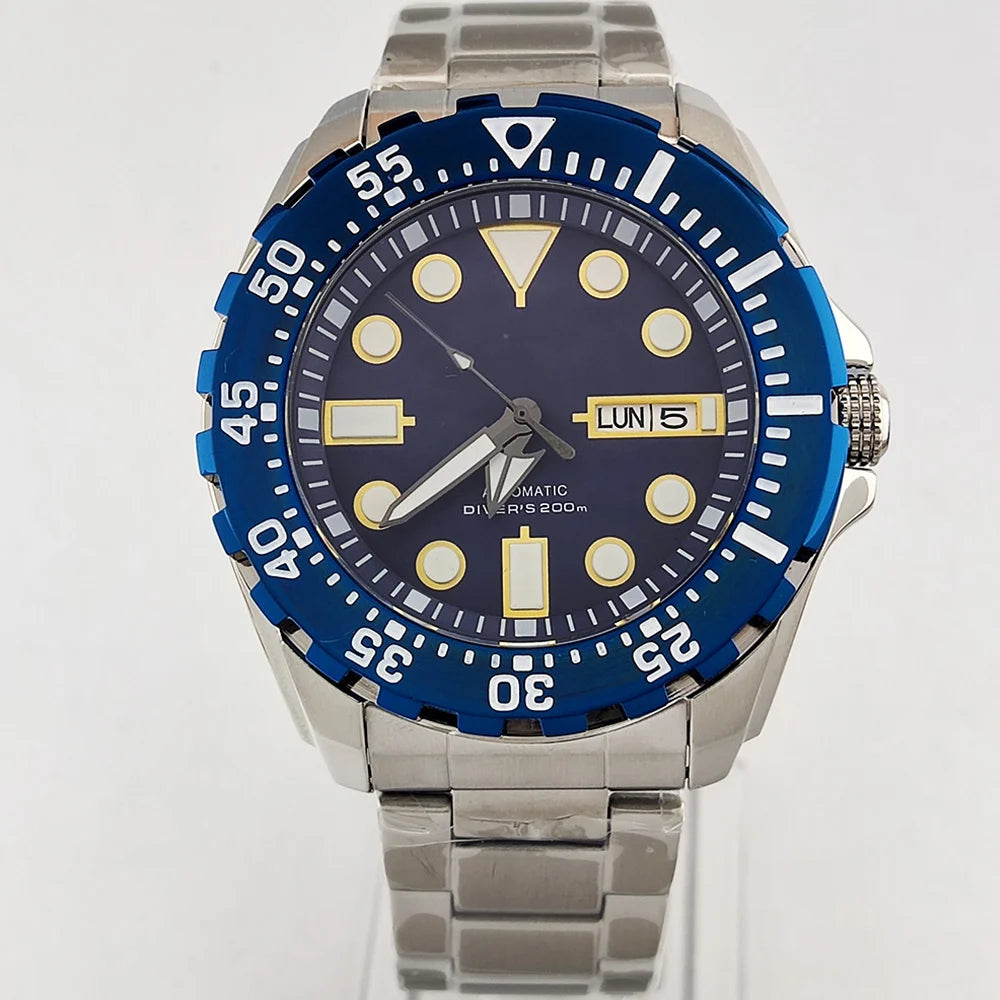44mm Watch NH35 Sapphire glass luminous diving 200 meters dial 316L stainless steel automatic mechanical watch NH35 movement