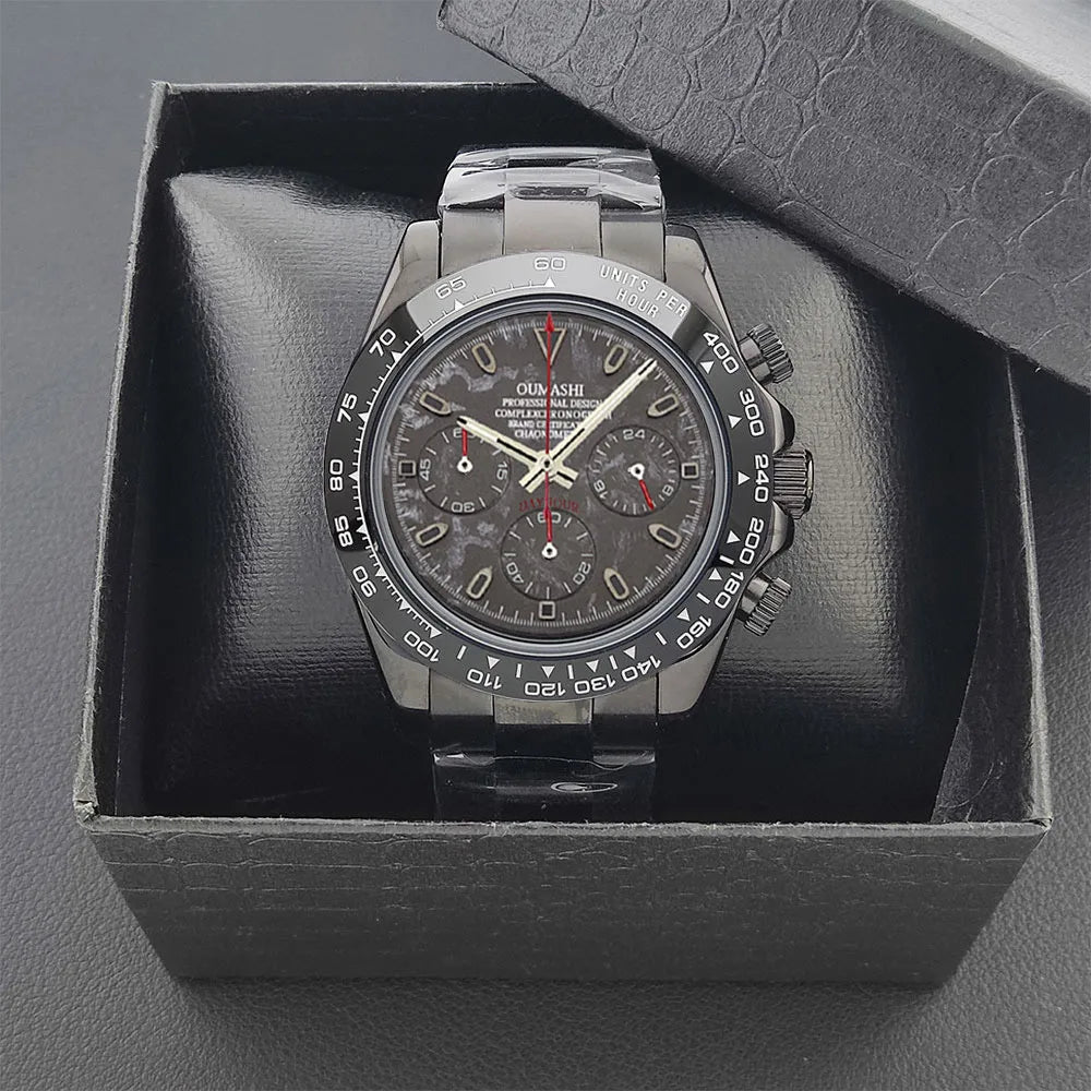 VK63 WATCH Luxury 39mm quartz Chronograph Business Watch Men's VK Series 63 Sport Sapphire Glass Ceramic bezel insert men watch