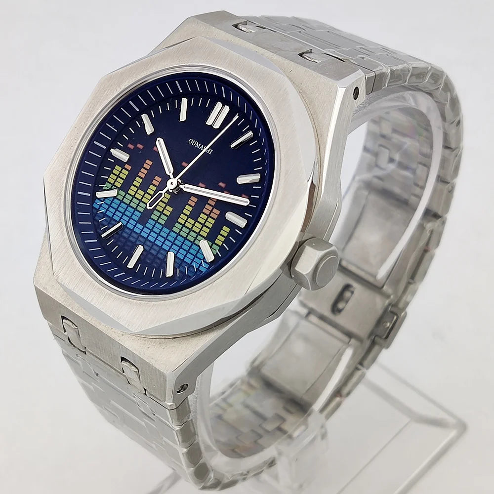 MIYOTA 8215 Men's Mechanical Automatic Watch Luxury C3 Glow-in-the Dark AR Sapphire 100m waterproof Music Festival Watch for men