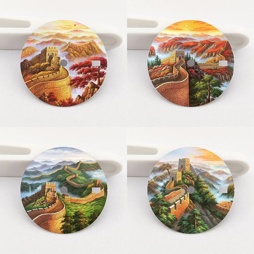 28.5mm NH35 dial from Beijing Great Wall Element Creative Color Printing Series is suitable NH35/36 movement watch accessories