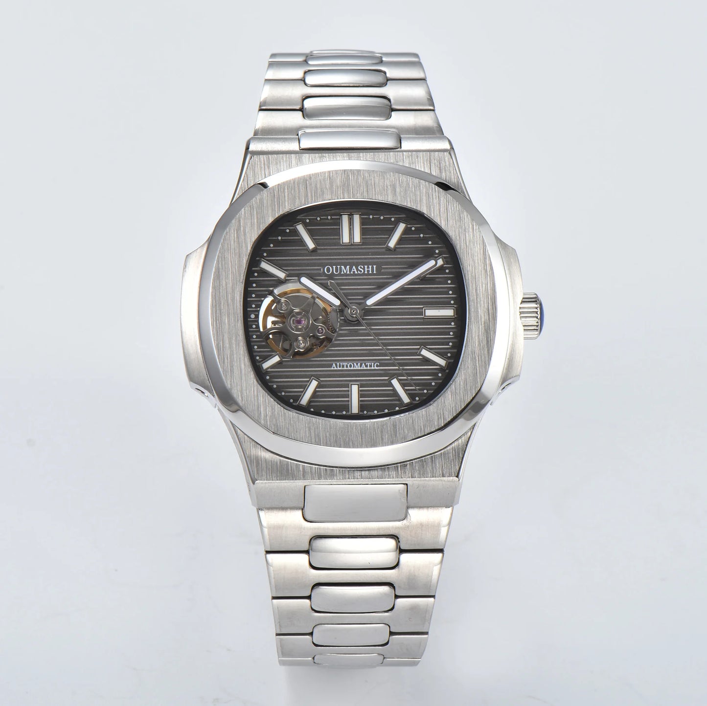 Automatic NH38a Watch 43mm Men's Watch Mechanical Hollow Watch 316L Stainless steel sapphire glass shell waterproof watch 10ATM