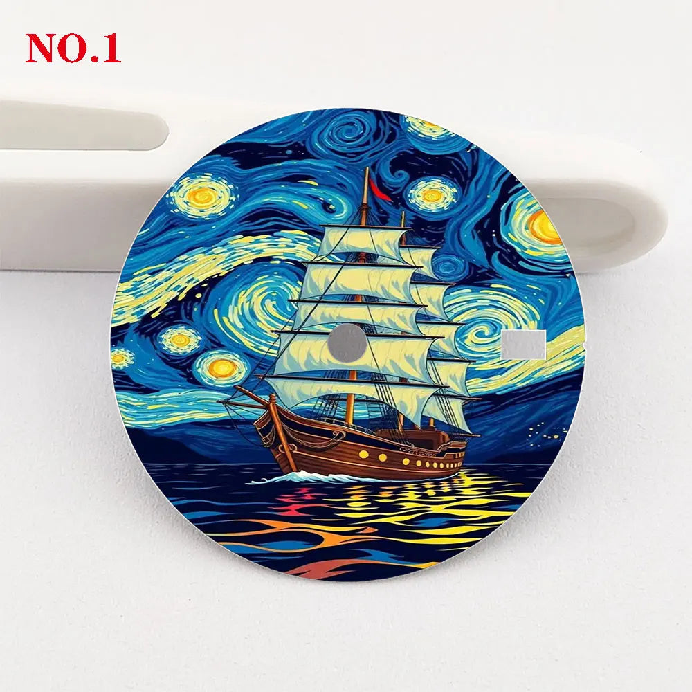 Voyage under the Starry Sky 28.5mm dial NH35 dial Creative color-printed dial is suitable for NH35/36 movement watch accessories