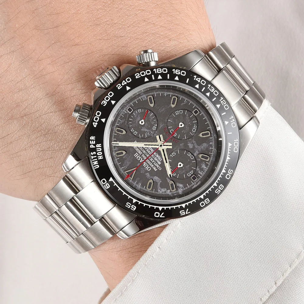 VK63 WATCH Luxury 39mm quartz Chronograph Business Watch Men's VK Series 63 Sport Sapphire Glass Ceramic bezel insert men watch