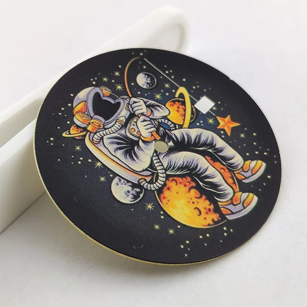 Astronaut element 35mm dial NH35 dial Creative color-printed series dial is suitable for NH35/36 movement watch accessories