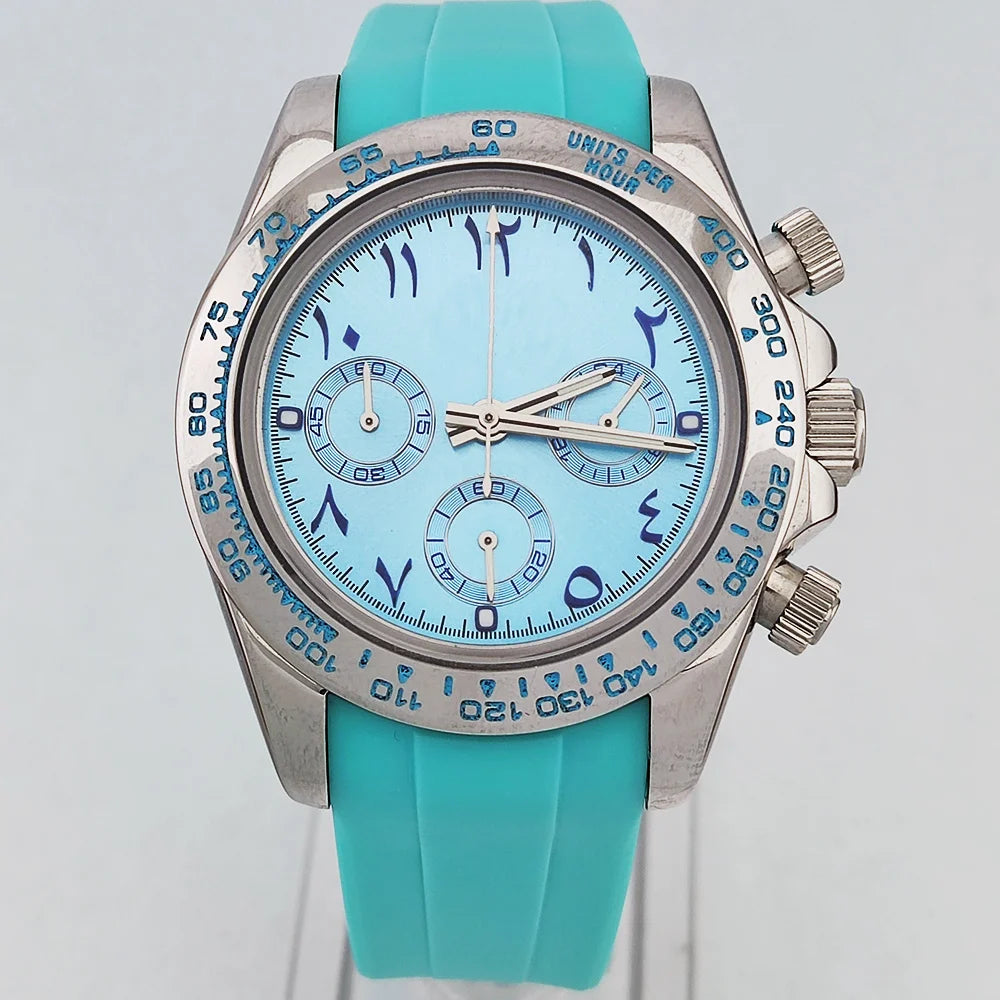 39.3mm VK Series 63 watch Men's watch Arabian Dial Men's watch Luxury Quartz watch VK63 Sport Chronograph Sapphire Glass watches