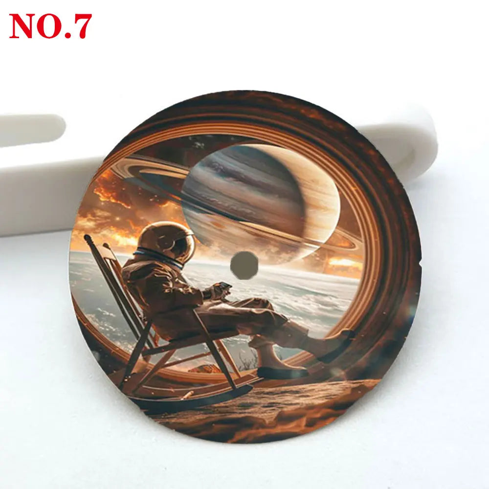 28.5mm watch dial NH35 dial astronaut custom dial color printing watch components compatible with NH35/36 movement