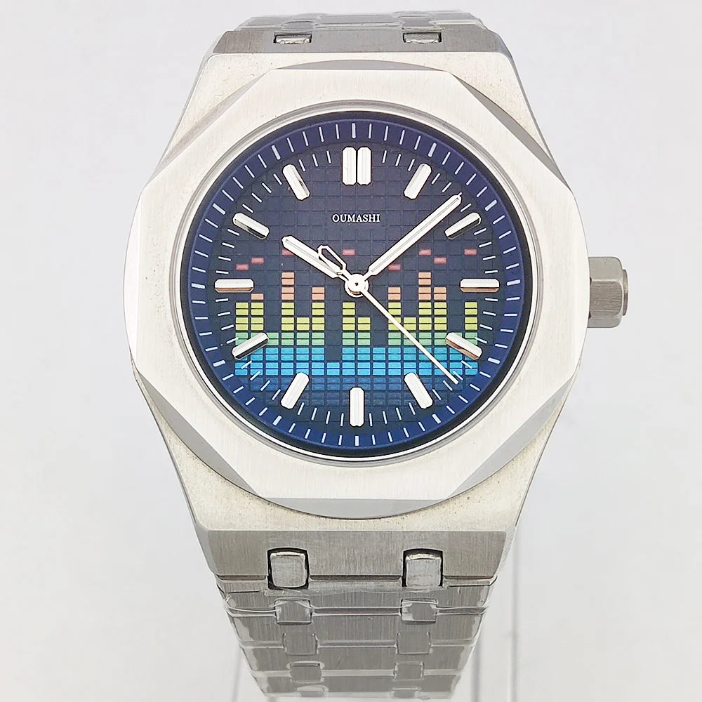 MIYOTA 8215 Men's Mechanical Automatic Watch Luxury C3 Glow-in-the Dark AR Sapphire 100m waterproof Music Festival Watch for men