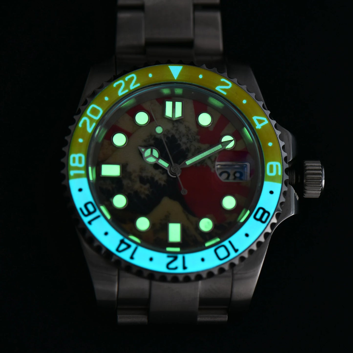 watch 40mm Diver's men NH35A automatic mechanical watch Stainless steel case sapphire glass waterproof 10atm C3 watch
