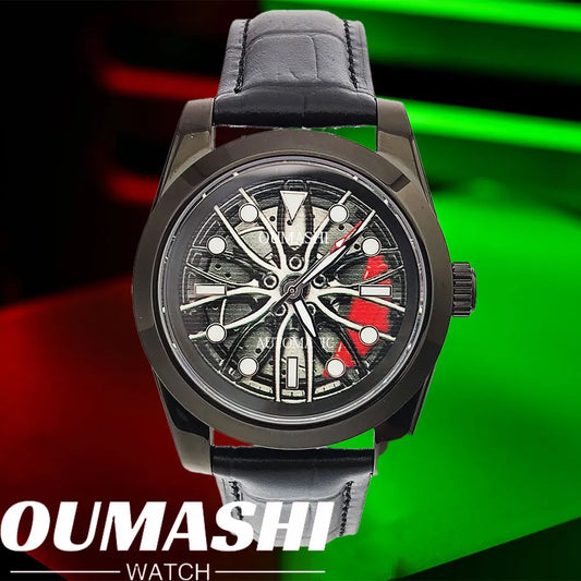 NH35 WATCH Men Watches Waterproof Rotary Sport Car Rim Man Luxury Watch Fashion Stainless Steel Men's mechanical watch