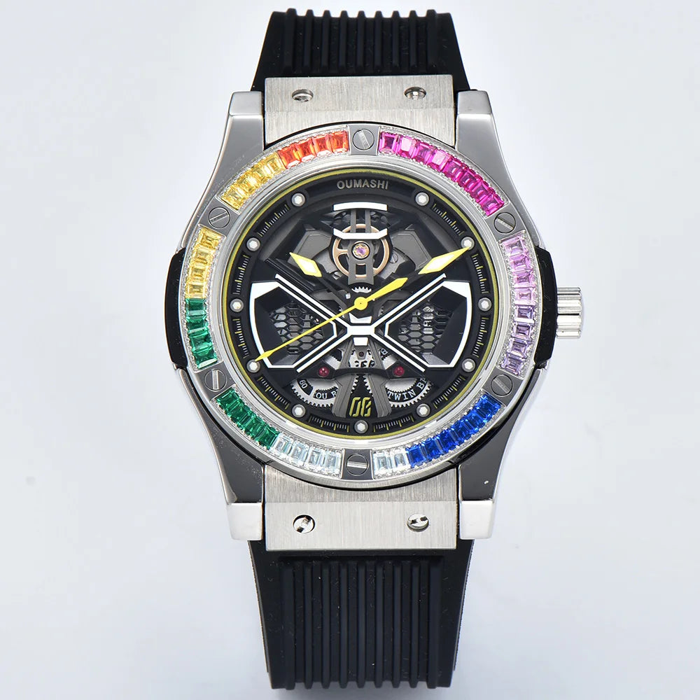Luxury MITOTA8215 44.5mm Light Style Mechanical Watch 316L Stainless Steel Luminous Automatic Mechanical Waterproof Watch 10BRA