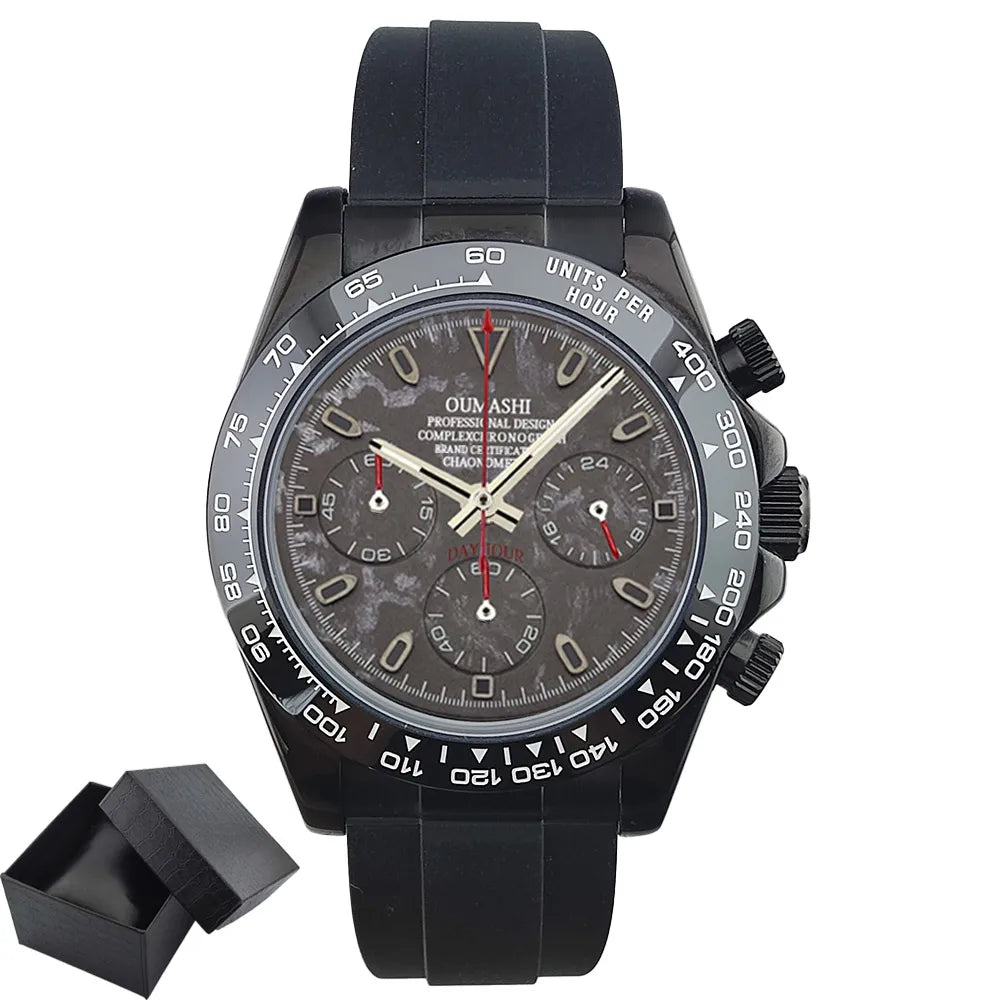 VK63 WATCH Luxury 39mm quartz Chronograph Business Watch Men's VK Series 63 Sport Sapphire Glass Ceramic bezel insert men watch