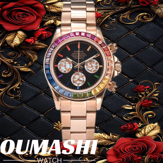 Men's VK63 Chronograph Watch Sapphire glass stainless steel waterproof case Luminous solid case Men's sports watch