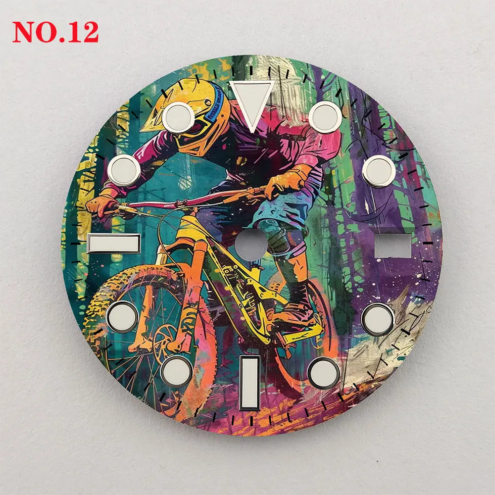 Watch dial 28.5mm NH35 dial  custom dial color printing watch components are suitable for NH35/36 movement