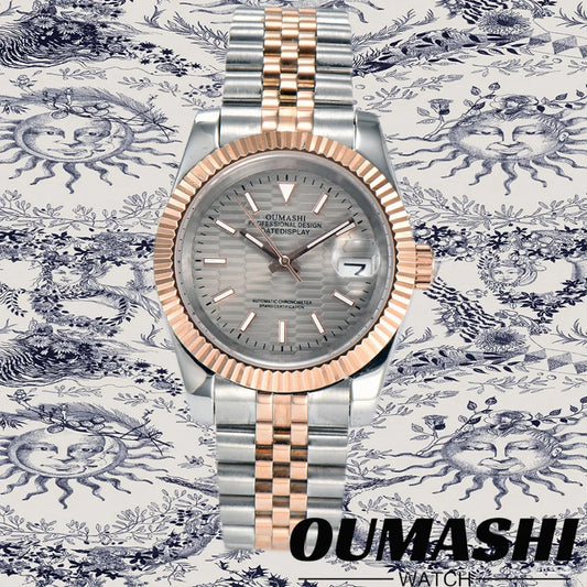 watches Men 36mm/39mm Automatic mechanical Rose Gold watch NH35 stainless steel sapphire waterproof 10Bar C3 green luminous