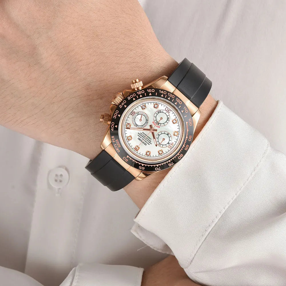 VK63 watches 39.3mm Luxury Watch Men's Chronograph New Men's watch vk63 case rose gold VK63 Men's Chronograph Waterproof 10ATM