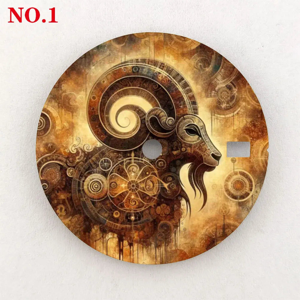 Watch dial NH35 28.5mm 12 zodiac custom dial color printing watch accessories are suitable for NH35/36 movement NH35 dial