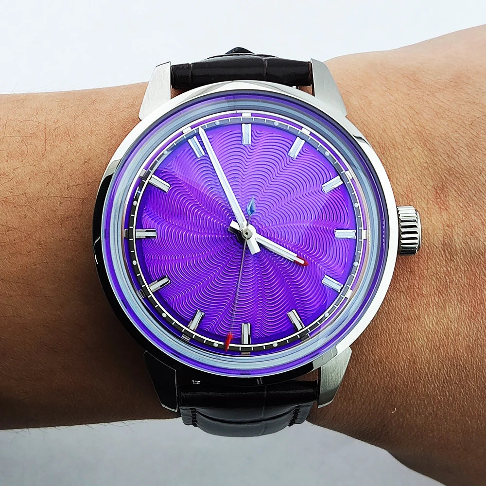 MIYOTA 8215 watches men 42mm Automatic mechanical movement 316L stainless steel case Green Glow men's luxury BLUE watch