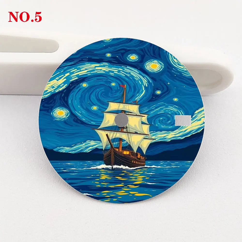 Voyage under the Starry Sky 28.5mm dial NH35 dial Creative color-printed dial is suitable for NH35/36 movement watch accessories