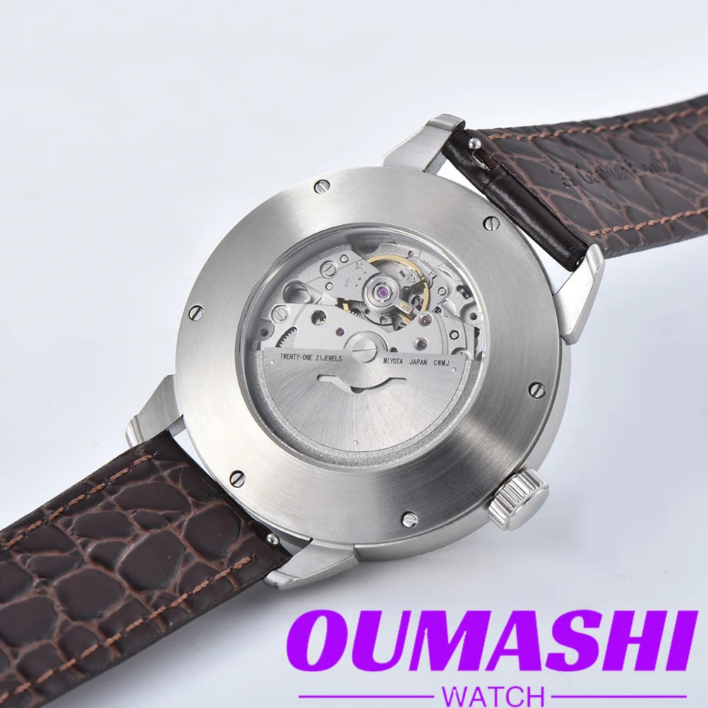 MIYOTA 8215 watches men 42mm Automatic mechanical movement 316L stainless steel case Green Glow men's luxury BLUE watch