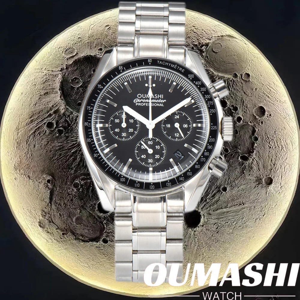 41.5mm Watch VK63 Movement Men's Watch Moonshot Design Fashion six-pin sapphire mirror luxury watch waterproof 10ATM