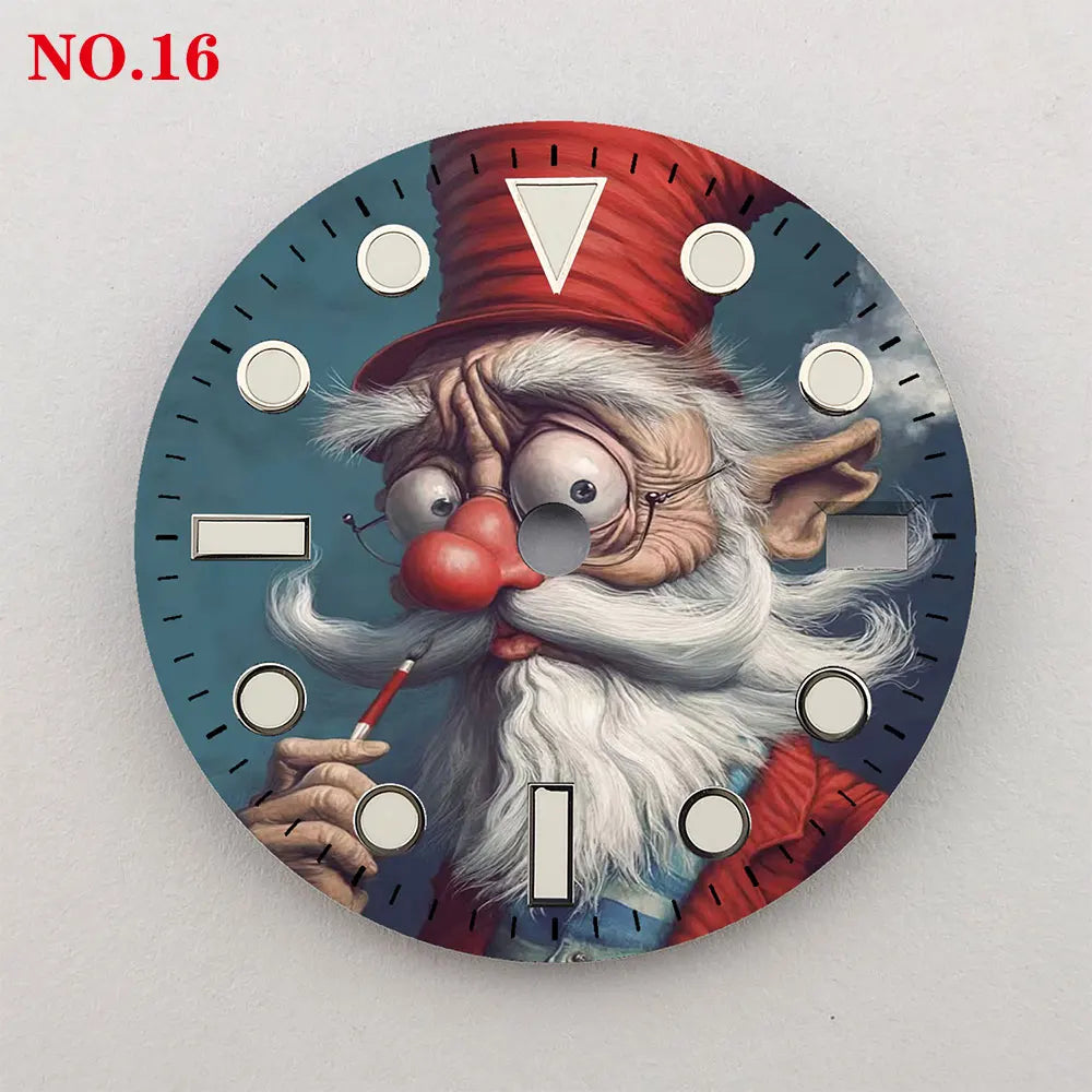 The 28.5mm animal element dial NH35 dial creative color-printed series dial is suitable for NH35/36 movement watch accessories