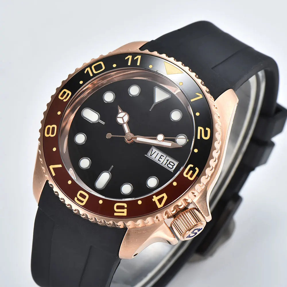 men Watch OUMASHI brand WATCH NH36 Watch NH35 Rainbow Dial Automatic mechanical movement sapphire rubber belt waterproof watch