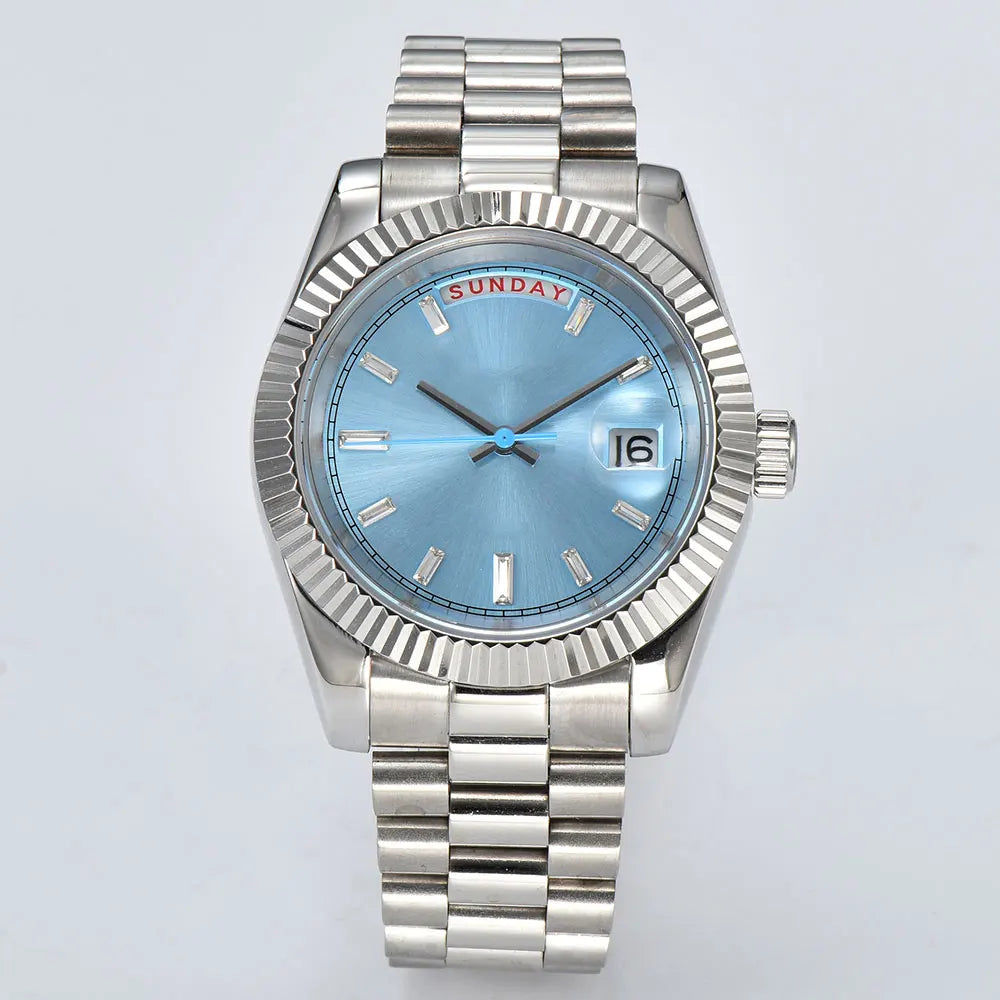 watch 8285 watches for men automatic movement mechanical watches Stainless Steel Sapphire Glass Case Waterproof Watch mens watch