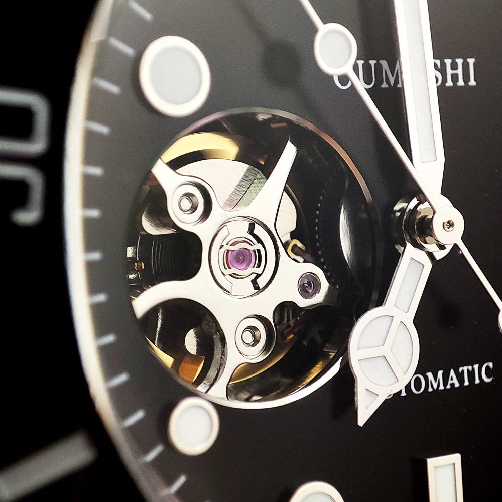 diving men watch 40.5mm NH38 automatic Men's watch Hollow dial dial sapphire glass luminous automatic watch NH38 movement