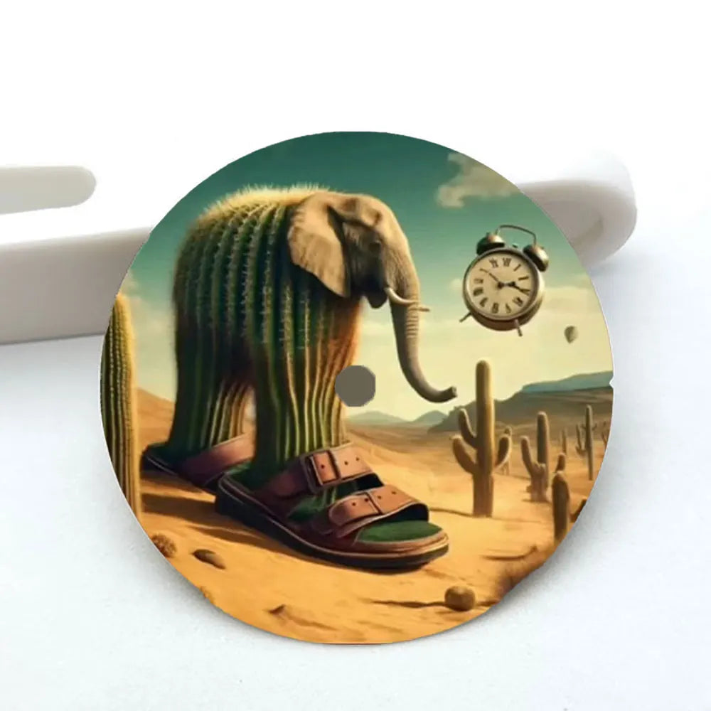 Watch Dial 28.5mm nh35 Dial Tung tung tung sahar Color Printing Custom Dial Watch Face Suitable For NH35/36 Movement Watch Parts
