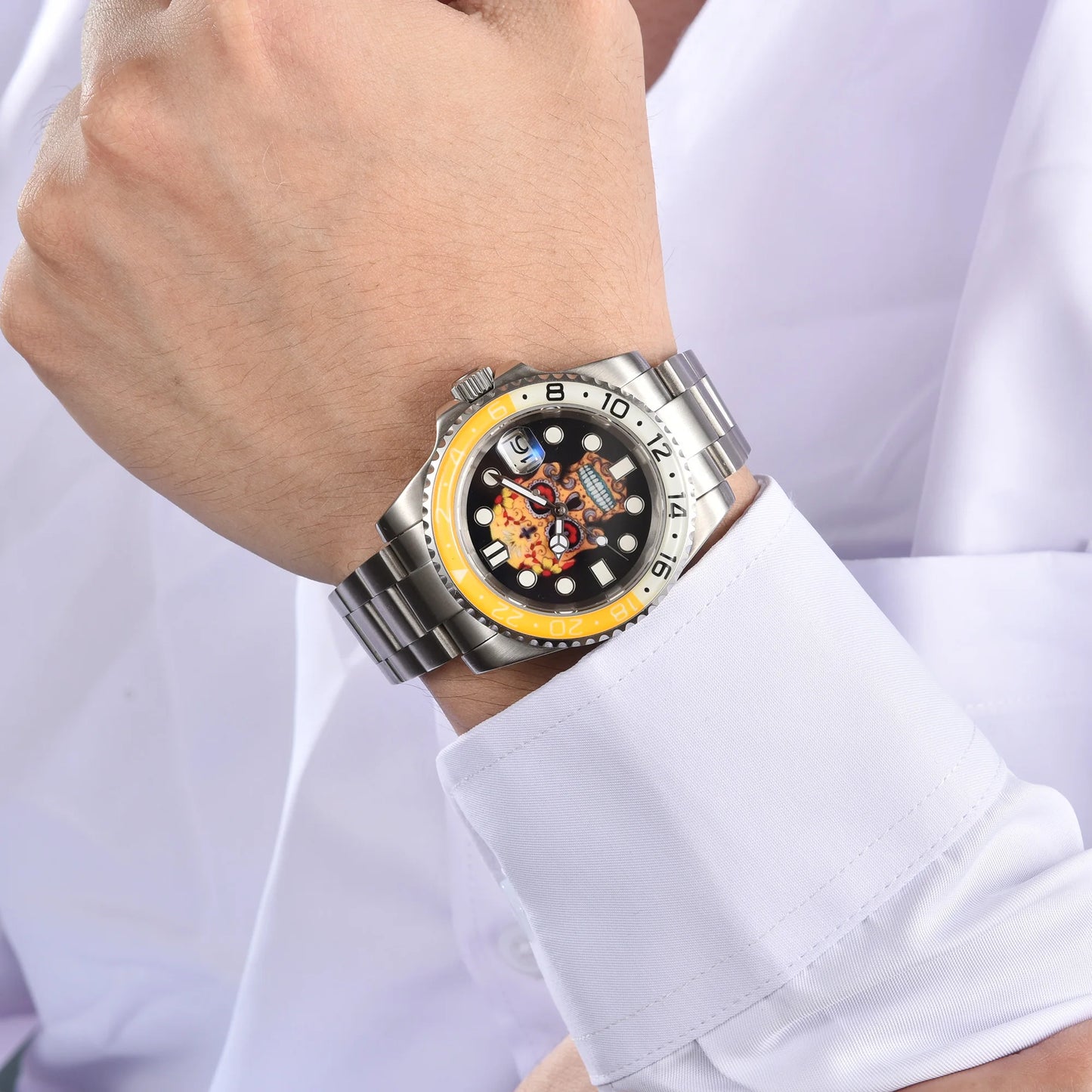 watch 40mm Diver's men NH35A automatic mechanical watch Stainless steel case sapphire glass waterproof 10atm C3 watch