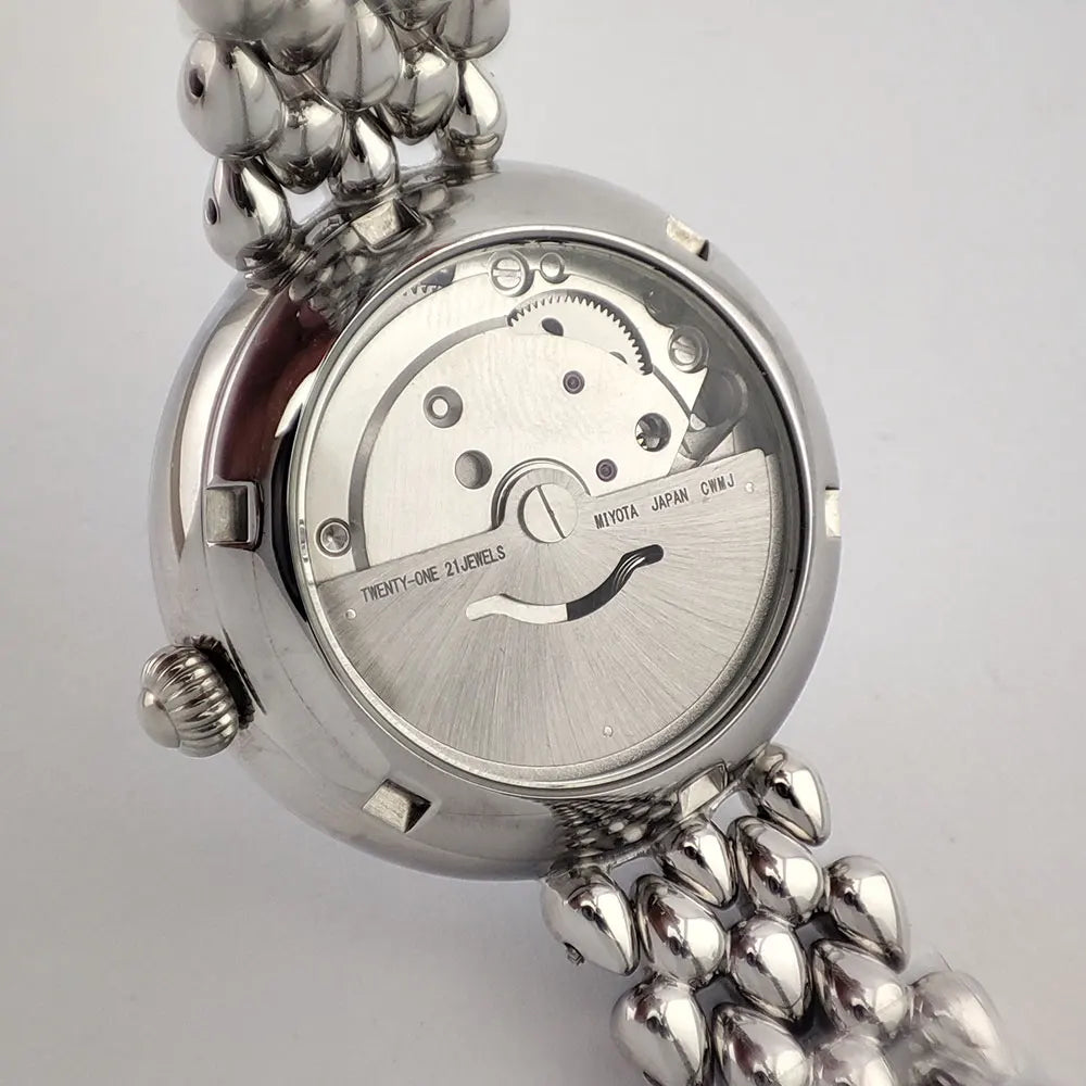 Women's Wristwatch Automatic Mechanical Watch Women Diamond Calendar Dial Stainless Steel Waterproof Luminous Elegant Butterfly