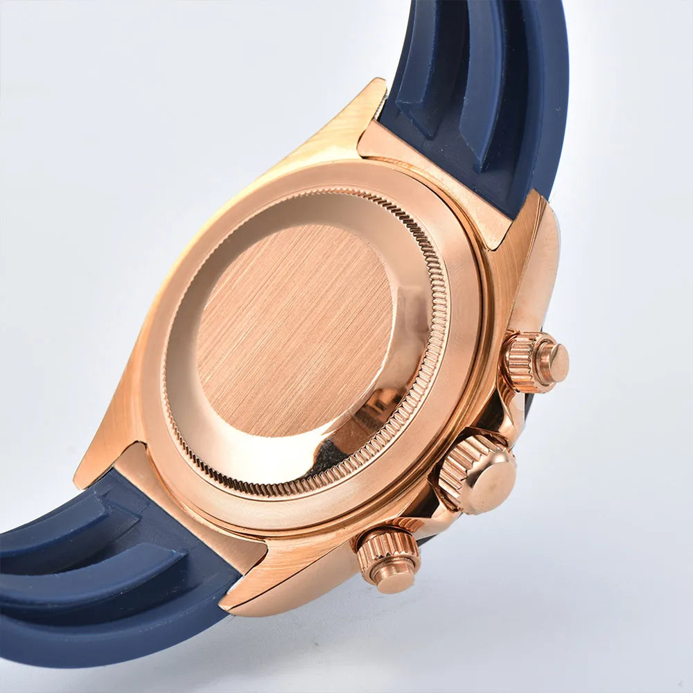 VK63 watch 39.3mm Luxury Watch Men's Chronograph Men's watch vk63 case rose gold BLUE VK63 Men's Chronograph Waterproof 10ATM