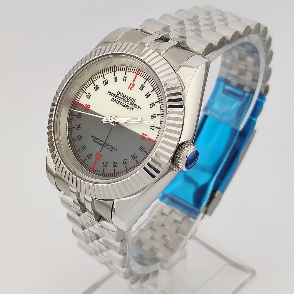 New 36mm/39mm watch NH35A automatic mechanical luxury Sapphire C3 luminous waterproof 100 m RELOJ 24-hour watch OUMASHI brand