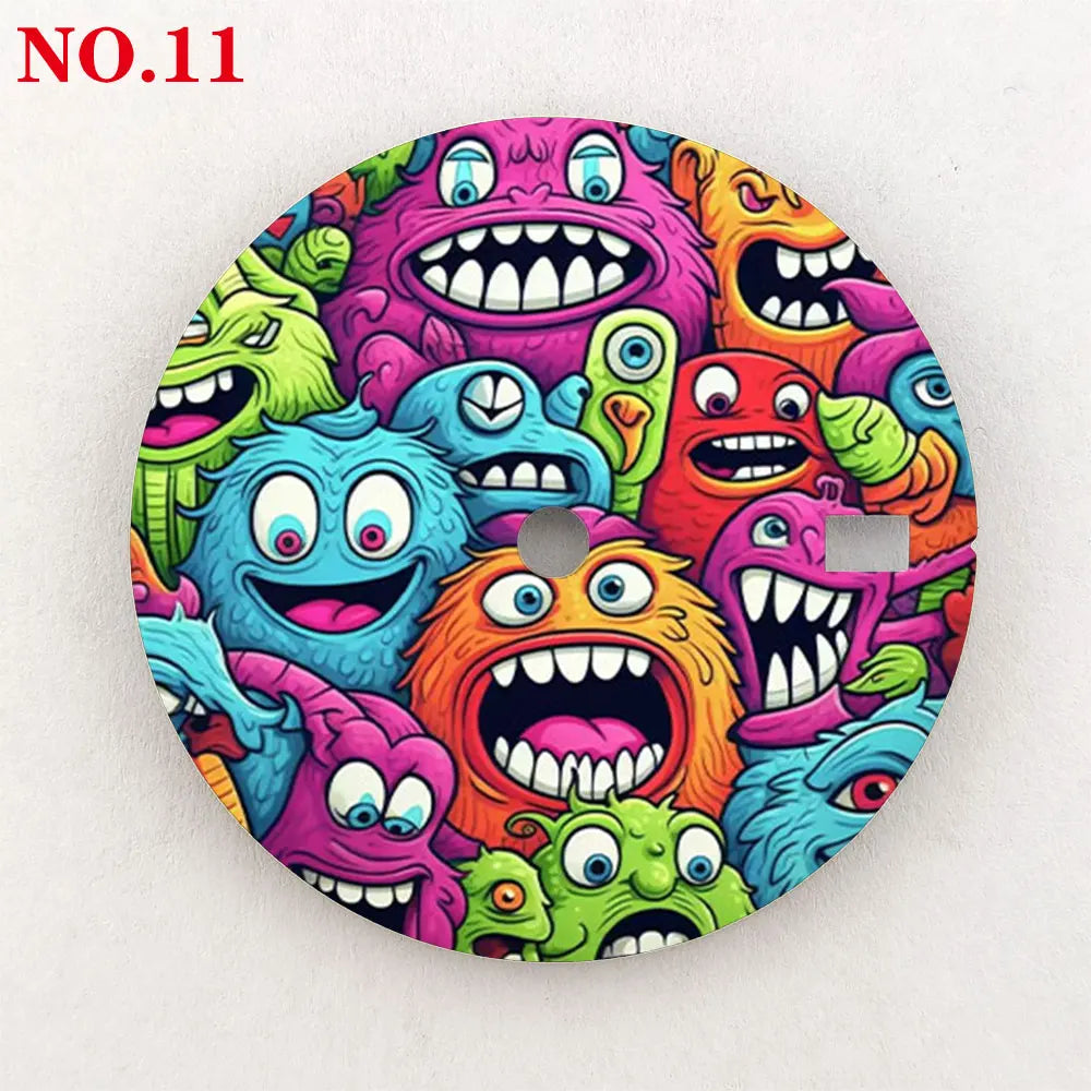 The 28.5mm dial NH35 dial creative color-printed series dial is suitable for NH35/36 movement watch accessories