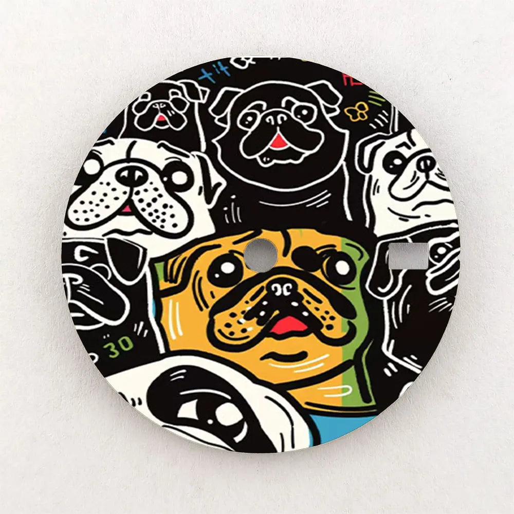 The 28.5mm dial NH35 dial creative color-printed series dial is suitable for NH35/36 movement watch accessories