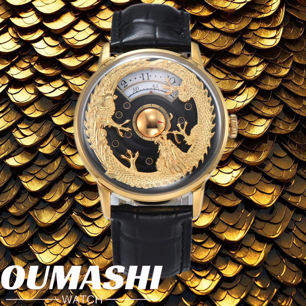 42mm Men's luxury watch Automatic Mechanical movement 316L stainless steel Watch Dragon Double Calendar Casual wear watch