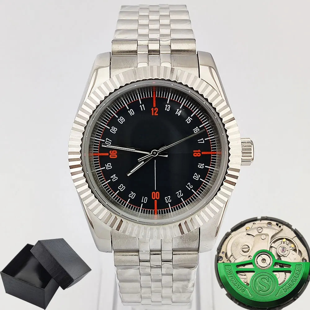 New 36mm/39mm watch NH35A automatic mechanical luxury Sapphire C3 luminous waterproof 100 m RELOJ 24-hour watch OUMASHI brand