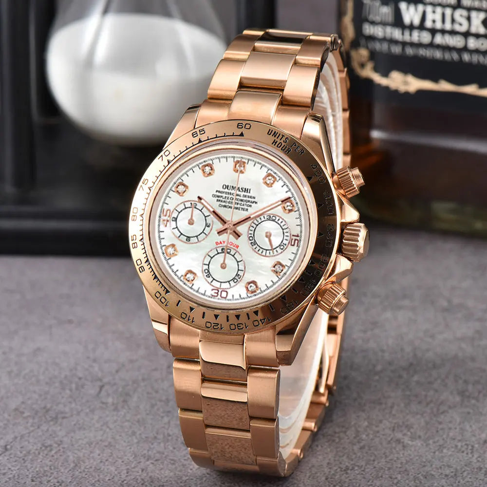 VK63 watches 39.3mm Luxury Watch Men's Chronograph New Men's watch vk63 case rose gold VK63 Men's Chronograph Waterproof 10ATM