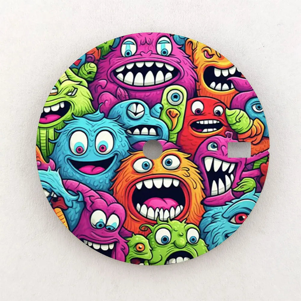The 28.5mm dial NH35 dial creative color-printed series dial is suitable for NH35/36 movement watch accessories